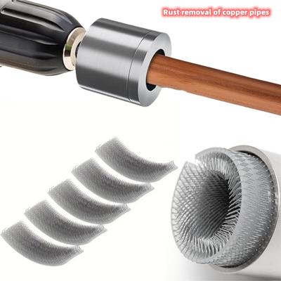 15/22mm Electric Drill Pipe Cleaner Copper Pipe Cleaning Replacement Brush Rust Removal Cleaning Brush Tool Drill Accessories