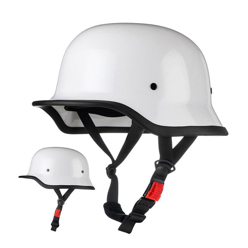 IBK Soldiers Vintage Half Helmets Men And Women Motorcycle Hareid Style Bucket Helmet Cruise Electric Vehicle Helmet