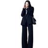 Women's Black Suit Set for Spring/Autumn 2026 - Casual, Fashionable, and Professional; Ideal for Interviews and College Students.