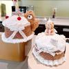 Plush Bear Cake Decor Toy With Soft Short Plush For Birthday Celebrations