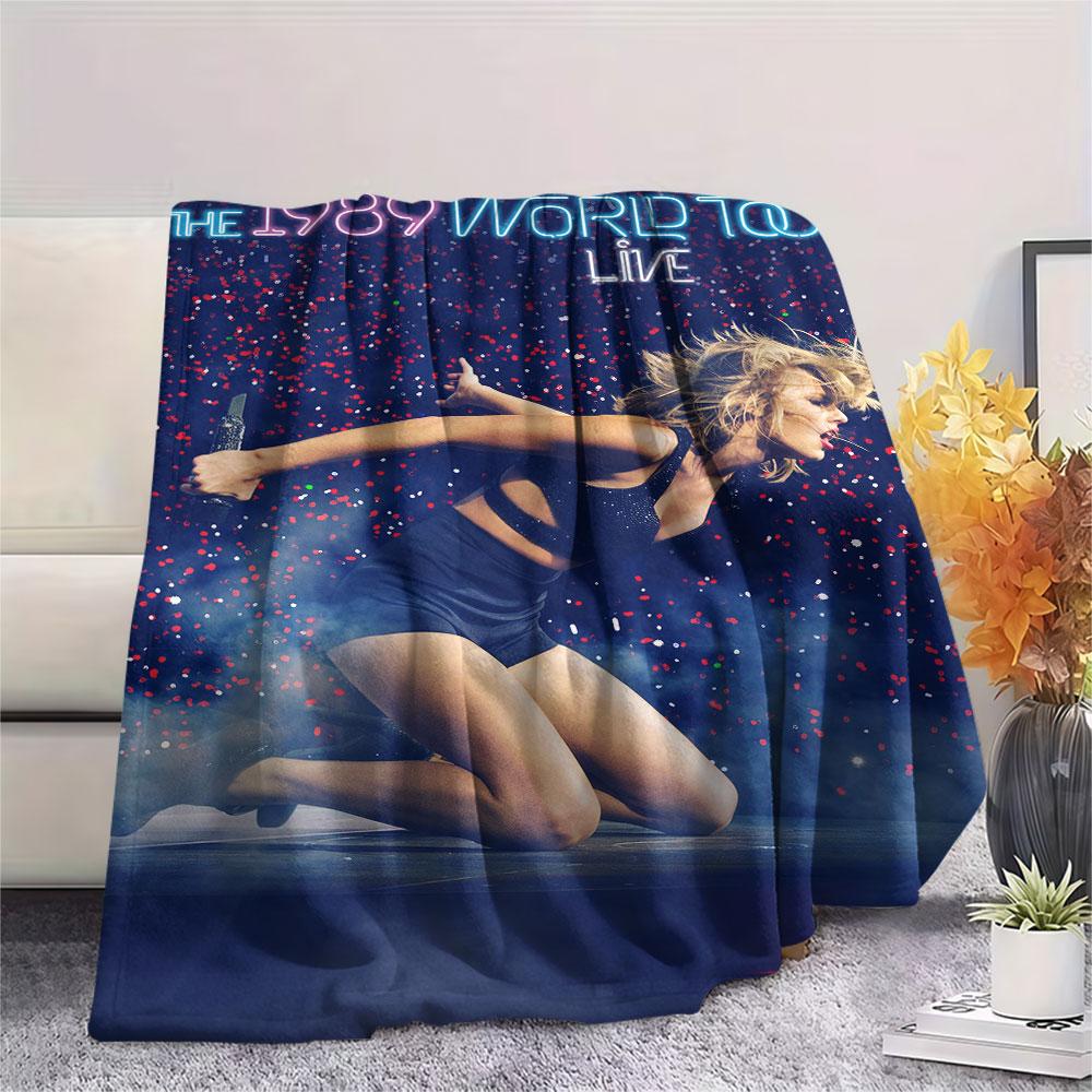 Taylor Swift bedruckte Flanelldecke Schlafzimmer Sofa Camping Warme Decke Geschenke für Familie und Freunde-MJ010