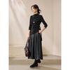 Mohan Yimei Classic Semi-High Collar Side-Tie Long Sleeve T-Shirt