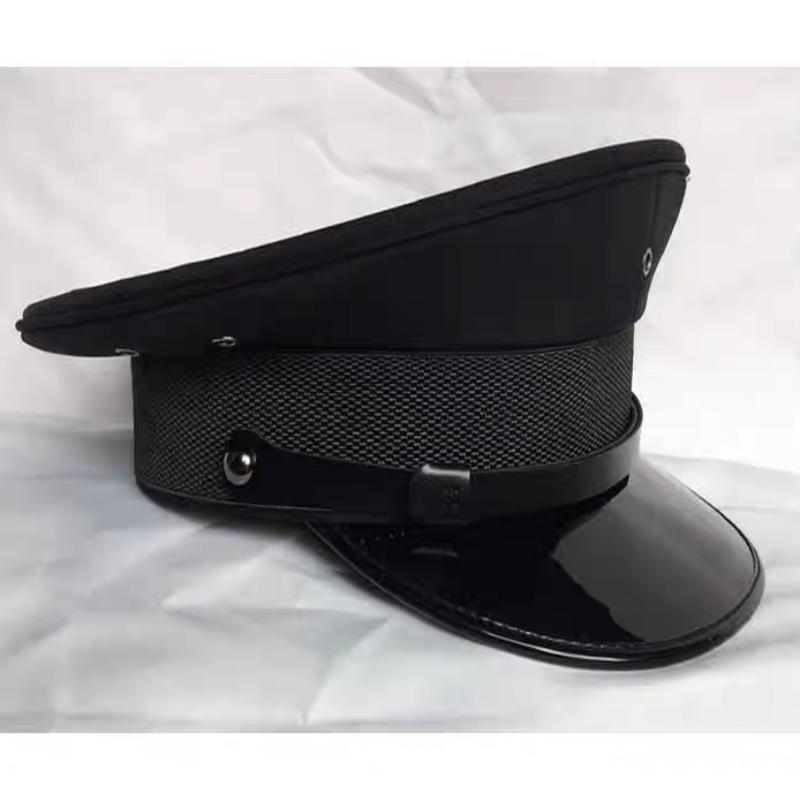 Large Size 63cm Military Hats Men Germany Officer Visor Cap Big Head Army Hat Police Cap Cosplay Halloween Party Hat 57-59-61cm