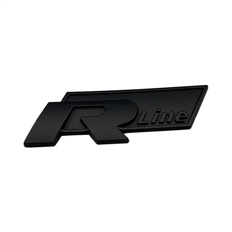 YKPSC1 VW 2026 Hot 3D Car Badge Decal Grill Side Rear Trunk Emblem Sticker for Volkswagen Rline R Logo Polo Passat B5 B6 B7 Golf Jetta