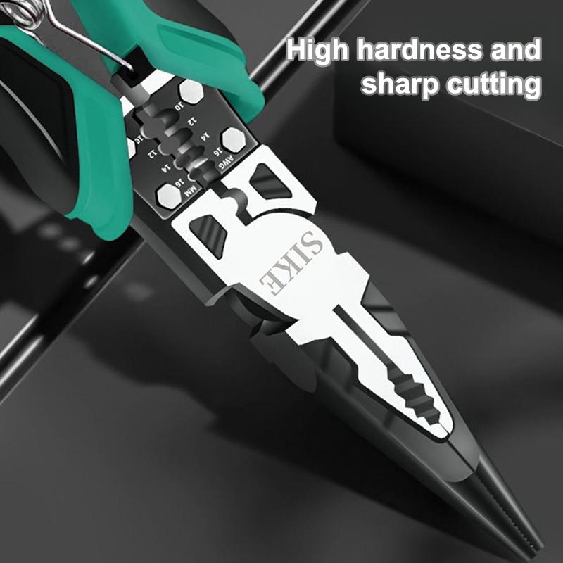 Universal Heavy-Duty Wire Cutter Needle-Nose Plier; Multi-Functional Stripping Tools for Electricians and Hardware Jobs