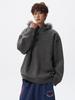 Retro Herren Schwergewicht Kapuzenpullover mit großem Pelzkragen, Winter Fauler Stil Lässiger Strickpullover
