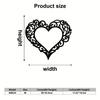Iron Heart Wall Art Elegant Flat Swirl Design Romantic Decor Home Gift