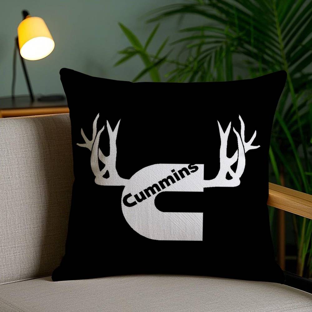 Gas Fueled Engine C-CumminsS Pillow Case Sofa Short Plush Double-sided HD Printing Room Home Office Gift Cushion Cover