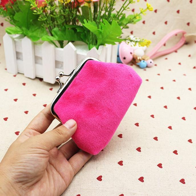 Womens Corduroy Small Wallet Holder Coin Purse Clutch Handbag Bag