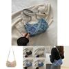 Chic Commuter Crescent Bag Stylish Canvas Crossbody Purse For Trendy Women