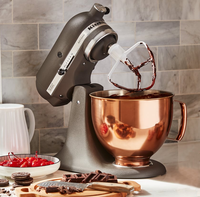 4,8L Dekorative Inox Artisan Schüssel 5 Kitchenaid Farben: Glänzendes Kupfer