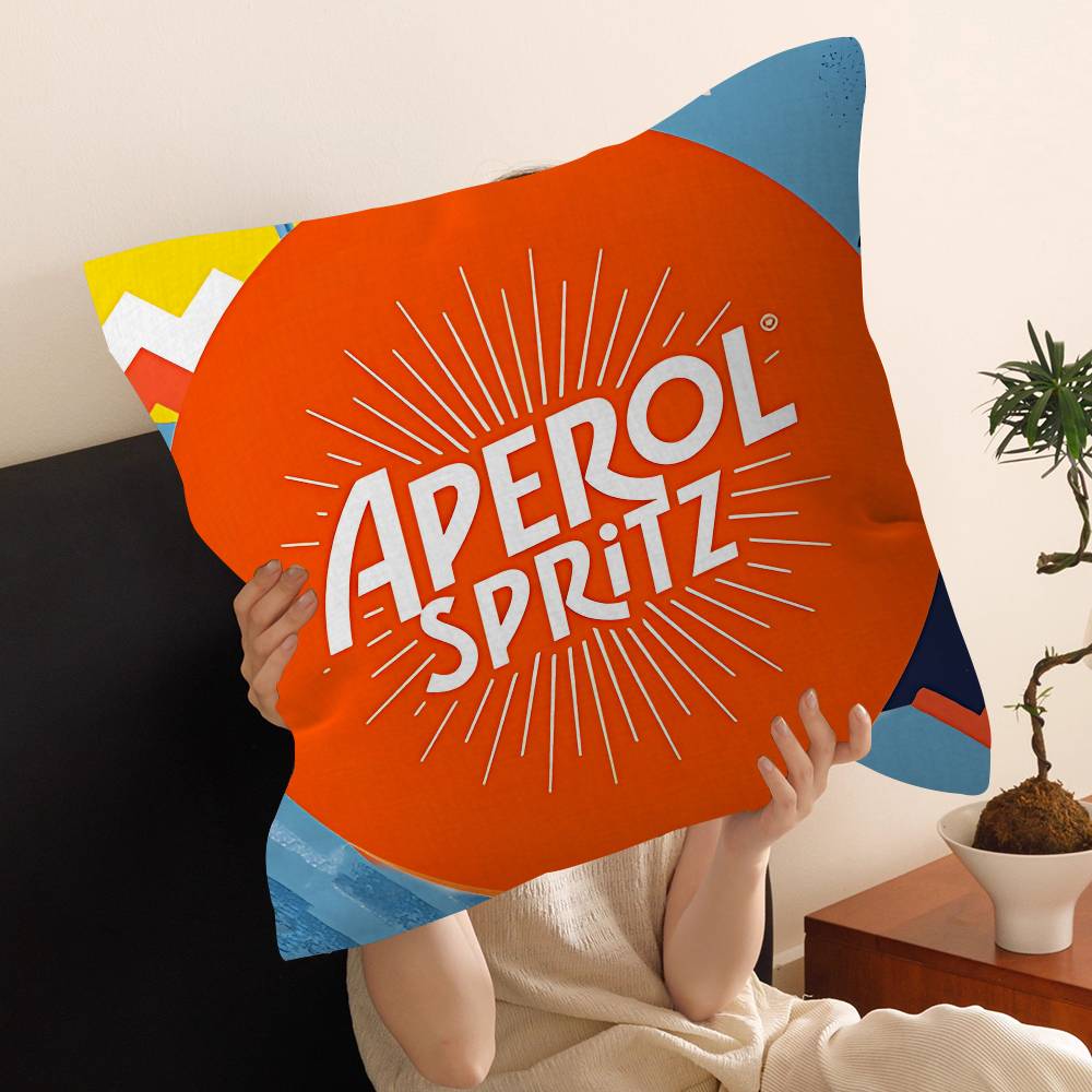 A-Aperol S-Spritz Pillow Cushion Cover Pillowcase Living Room Sofa Home Decor