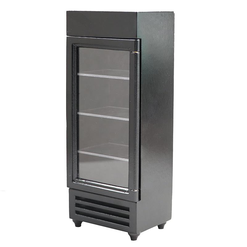 Single Door Toy Refrigerator, 1/12 Scale Dollhouse Furniture for Kitchen, Dollhouse Accessories Single Door Fridge Kitchen Toy for Kids