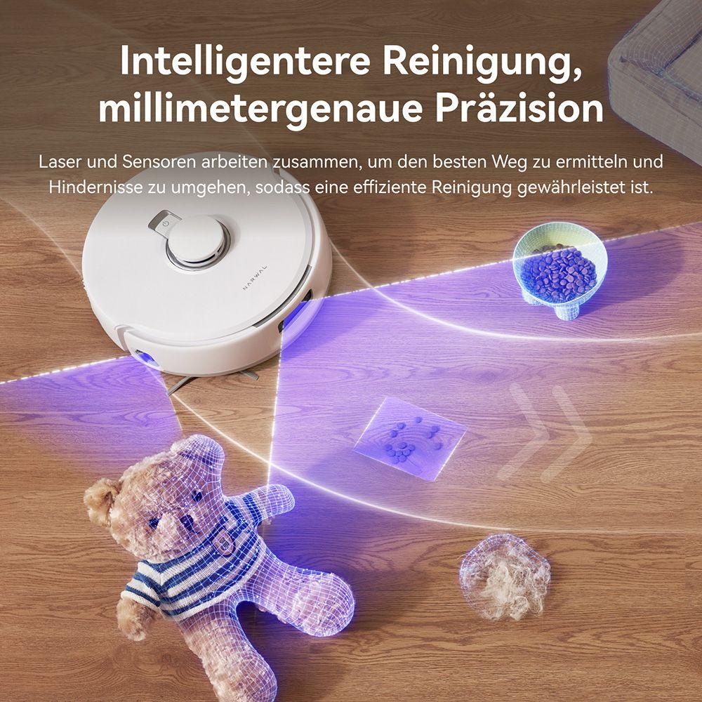 Narwal Freo X10 Pro Robot Vacuum Cleaner, Tangle Free Robot Mop, 11000Pa Powerful Suction, Self-Emptying, Auto Mop Washing, Auto Drying