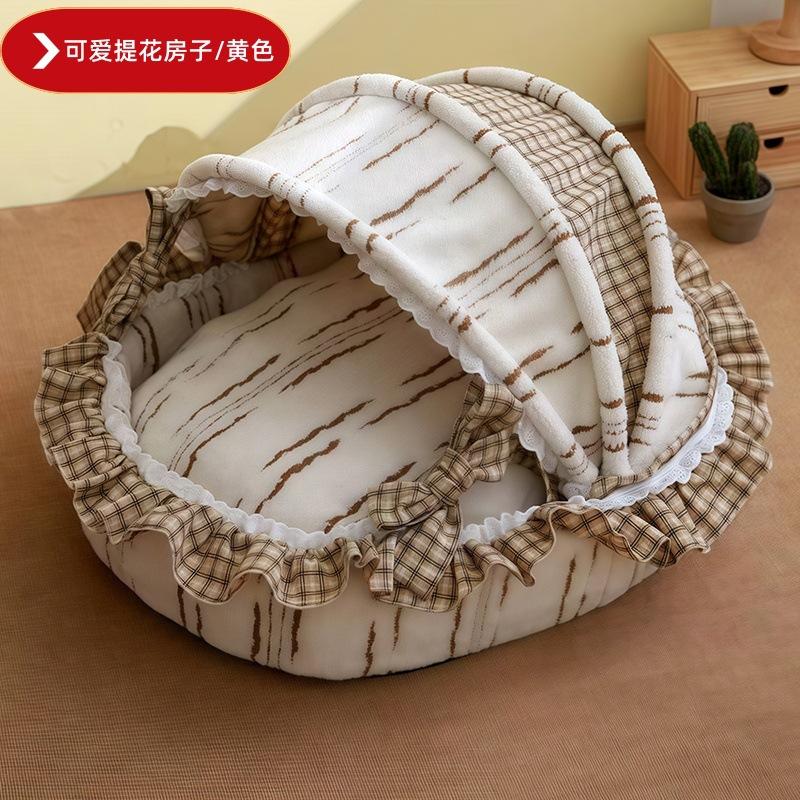 Four Seasons Universal Lolita Pet Cradle Nest Thickened Cat Nest Cat Villa Pet Cage Household Indoor