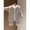Baby Winter Clothes, Korean Style Children's Clothing, Baby Outing Clothes, Autumn and Winter Clothes, Boys' Plush Vest, One-Piece Romper, Winter