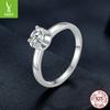 S925 Silver Mozzarella Diamond Ring, Neutral Wind Platinum Plated Luxury Ring Ring Msr007