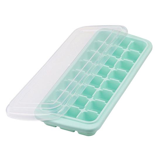 Silicone Ice Cube Tray with Lid 24/36-Cavity Food-Grade Mold for Freezer Easy-Release Leak-Proof Stackable Bar Party Supplies