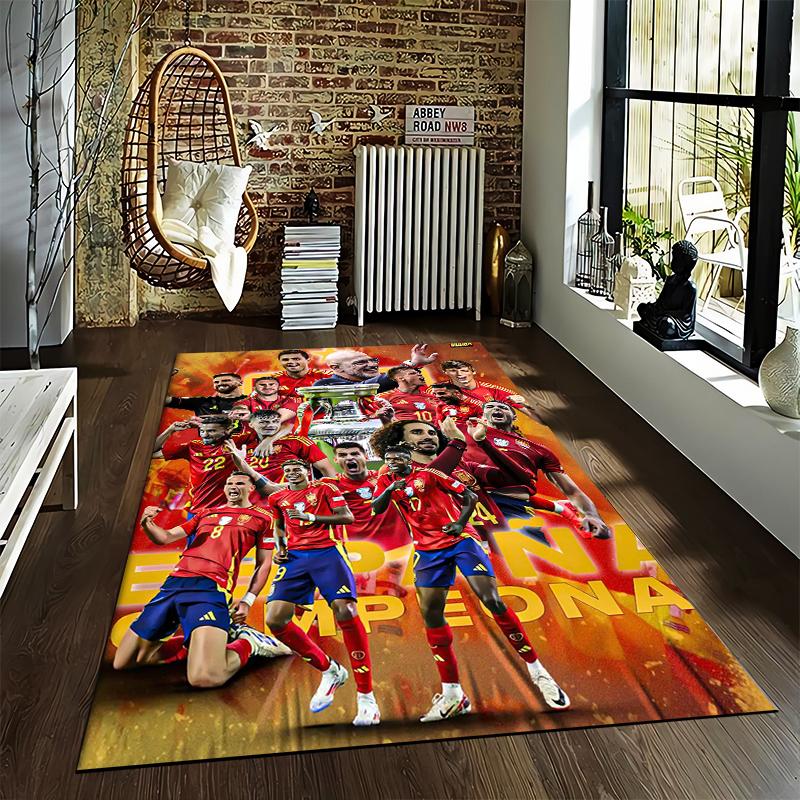 "Soccer Champions Carpet" Designed Floor Mat, Suitable As a Non-slip Mat for the Living Room or Bedroom Sofa