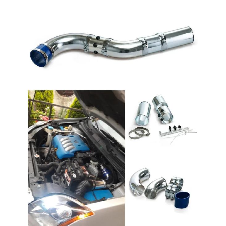 3" 76mm Universal Air Inlet Pipe Aluminum Alloy Turbo Inlet Tube Direct Cold Air Filter Injection System Car Intake Pipe Set