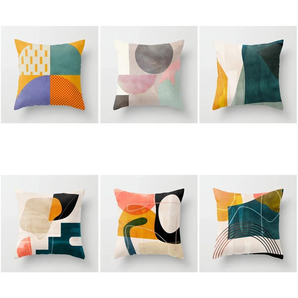 Fronha Decorativa para Casa Almofada para Sofá Capa de Almofada Nórdica 40*40cm 40x40cm 50x50 Moderna 60x60cm 45*45 Sala de Estar abstrato