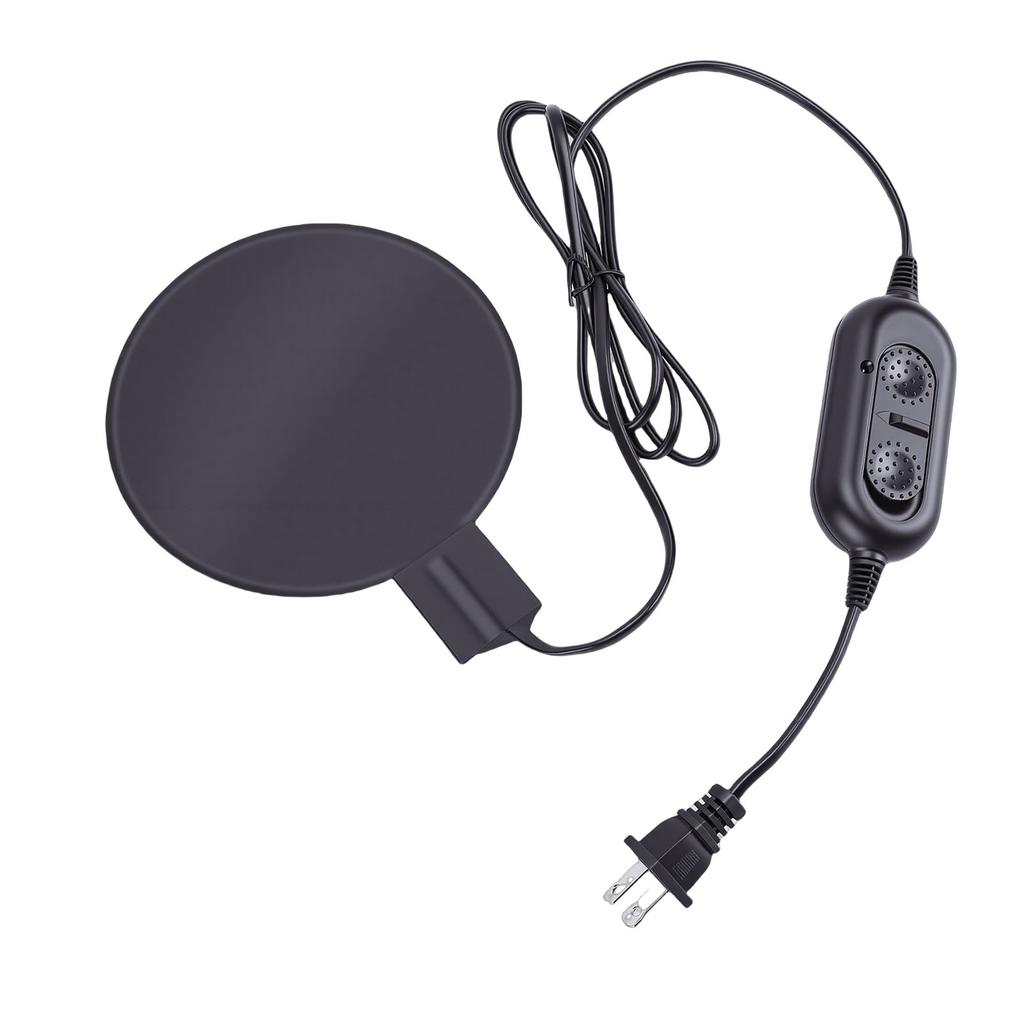 Small Heater Pad 5.9 Inch Silicone Electric Heating Mat for Car Truck Engine Oil Pan Food Warming Black