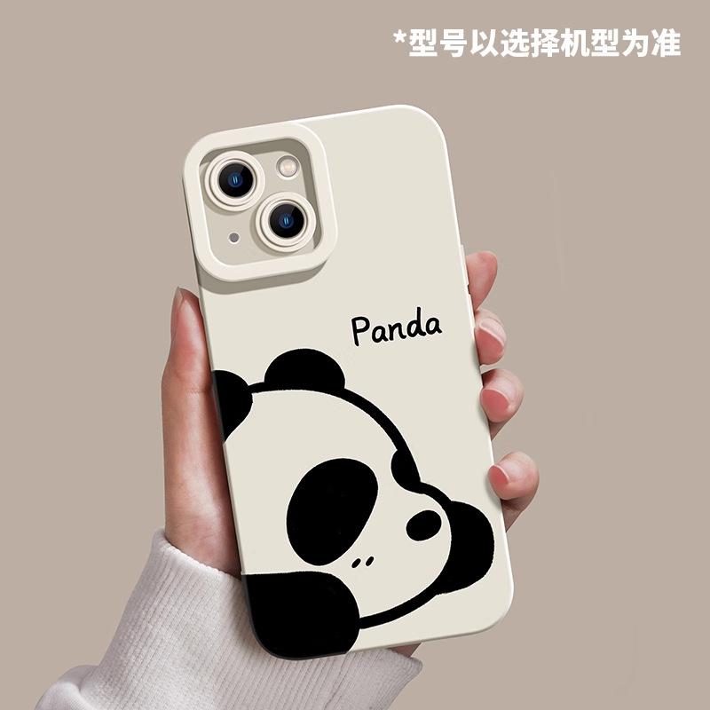 Panda Apfel 17promax Handyhülle 16 neu 15 süß 14 Paar 11 Silikon Rundum-Schutzhülle gegen Herunterfallen