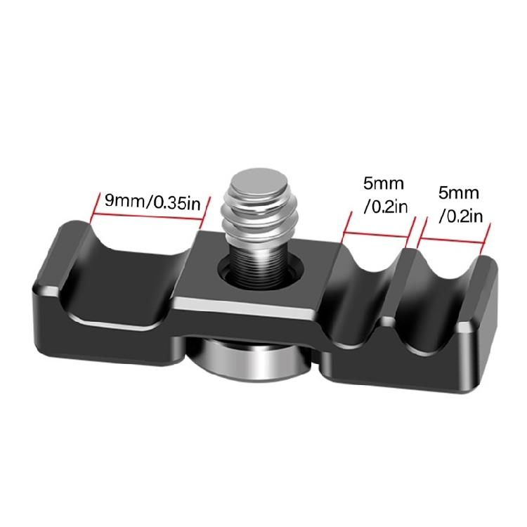 3 Slot Cord Clamp Secures USB Cable Prevents Disconnection During Photography Heavy Duty Camera Cage Accessory