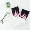Damen Herren Flammenmuster Weiche Warme Baumwolle Elastisch Atmungsaktiv Mittelhohe Socken