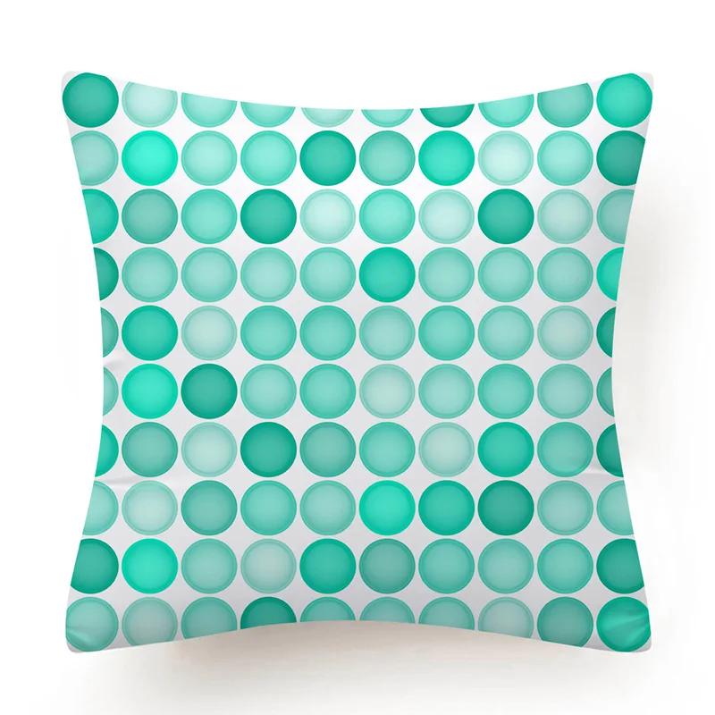 New Blue Green Geometry Print Cushion Cover Modern Nordic Simple Decorative Pillow Cover Livingroom Sofa Couch Throw Pillow