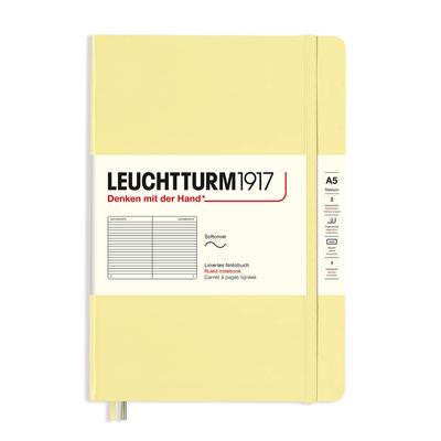 Leuchtturm Notebook A5 Horizontal Ruled Softcover Vanilla 365502 (Genuine Imported Product)