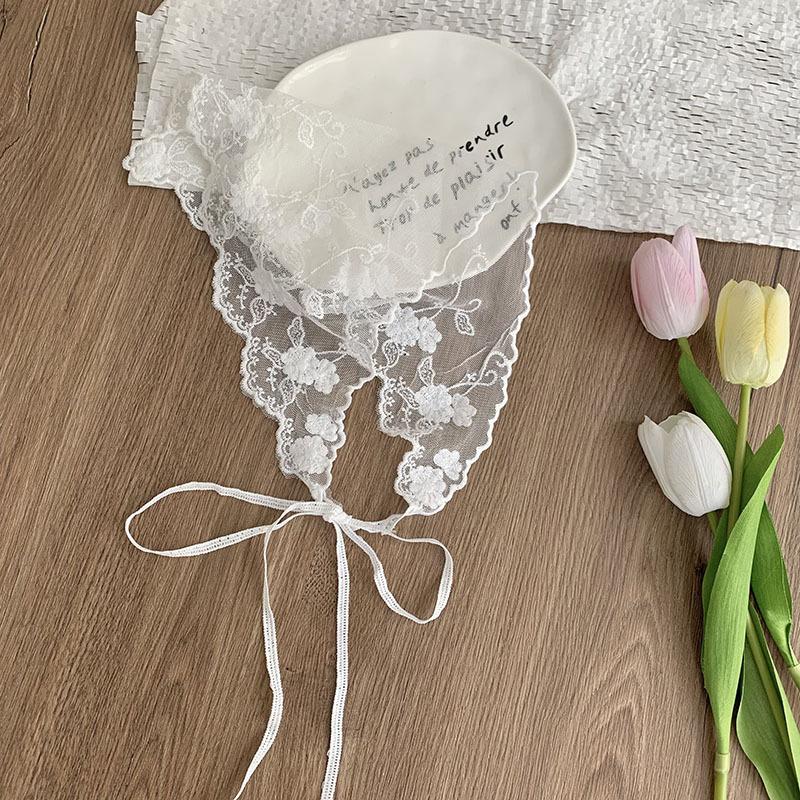Retro Spitze Dreieckstuch Bestickte Spitze Haarband Für Frauen Mädchen Trendiger Dreieckiger Kurzer Rock Halbrock Po-Vorhang