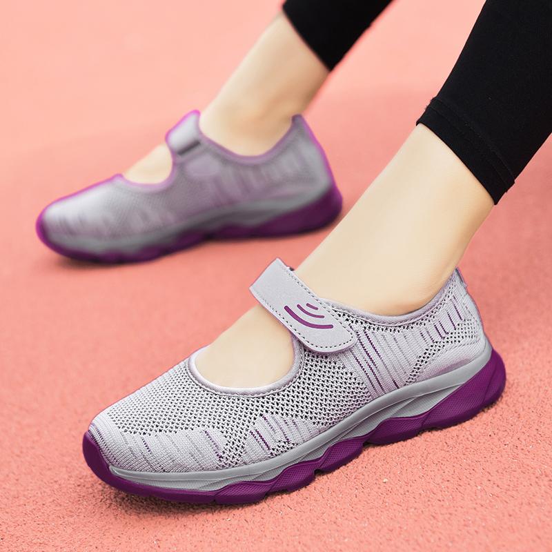 

Летняя обувь большого размера, красная обувь в сеточку, тканевая обувь «Старый Пекин», женская, для мамы, для пожилых людей среднего возраста, для ходьбы, мягкая подошва, сетка, повседневная, на шнуровке 35 светло-серый