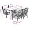 Vidaxl 5-Cz. Garden Furniture Set With Cushions, Black, Poly Rattan