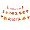 New Year'S Day New Year'S Theme Party Decorations Paper Flag Dragon Year Arrangement Pendant
