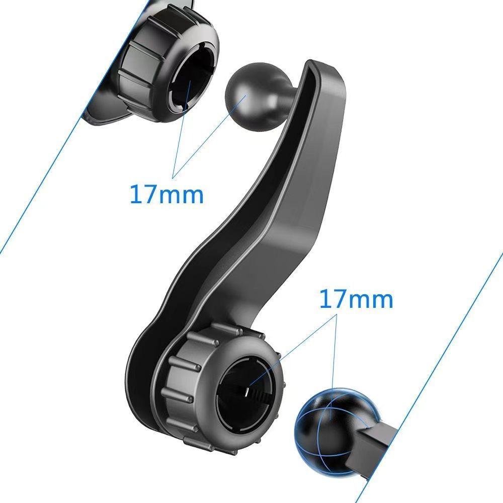 17mm Ball Head Car Vent Phone Holder & Extension Rod for Navigation