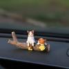 Pisică Drăguță de Desene Animate Ornament Decorativ pentru Afișajul Consolei Centrale a Mașinii Micro Peisaj Ornamente de Birou Accesorii Auto Interior