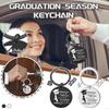 Hat Graduation  Gift Stainless Steel Keychain Statement Necklace