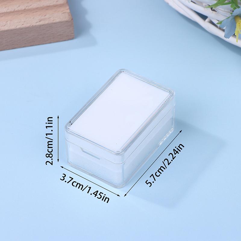 Clear Gem Storage Box - Foam-Padded Container for Loose Stones & Beads, Portable Jewelry Organizer with Secure Latch for Travel