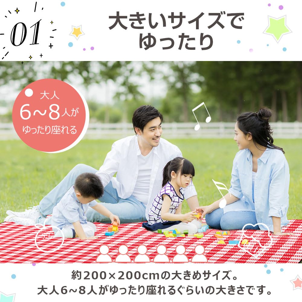 ewinstore Thick 4mm Leisure Large Size Picnic Mat for with Storage Perfect for Tent Camping Outdoor Cherry Blossom Beach Blue Sheet, Stylish,