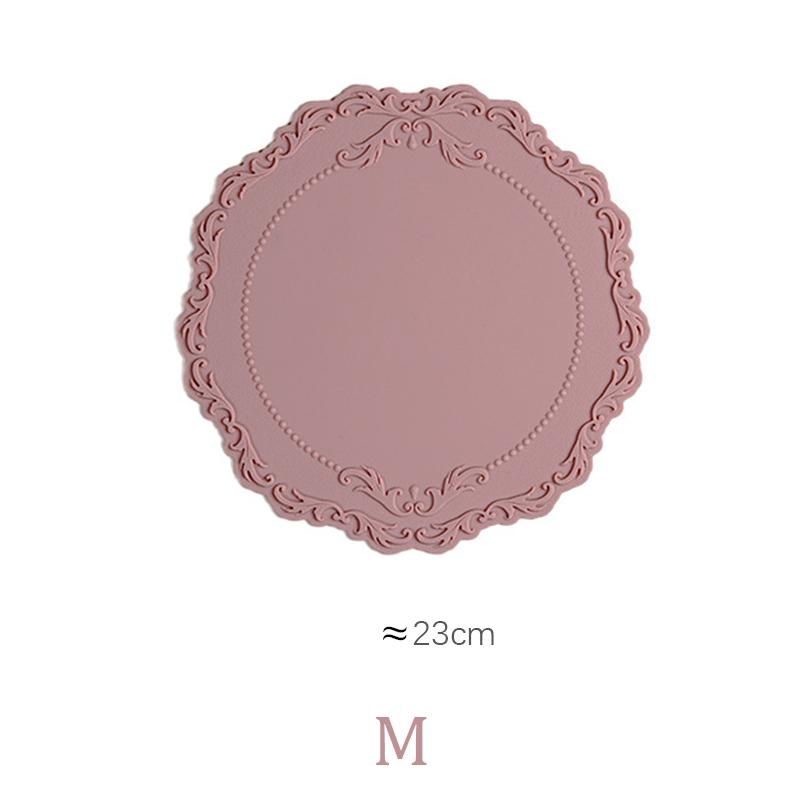 

12/23/35 см силиконовый круглый цветочный кофейный обеденный столик коврик рельефный розовый подставка под стакан термостойкий кухонный коврик для посуды Silicone&Round