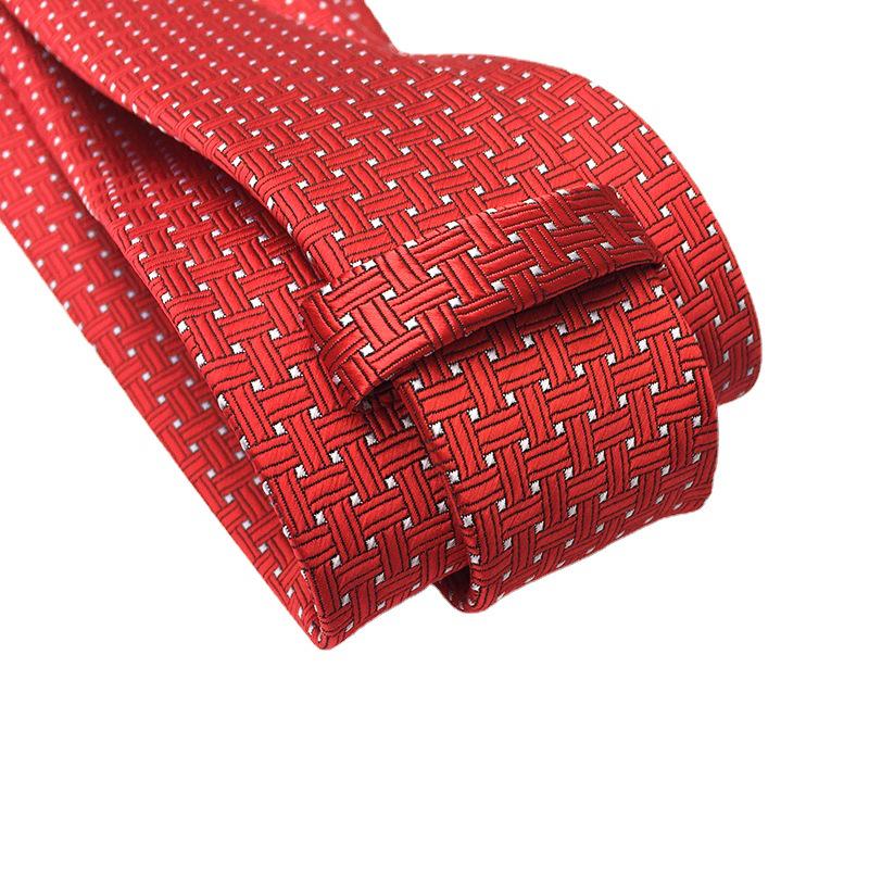 Classic Men's 8cm Plaid Polyester Tie