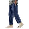 Mens Breathable Loose Cotton Linen Casual Sports Straight Long Pants