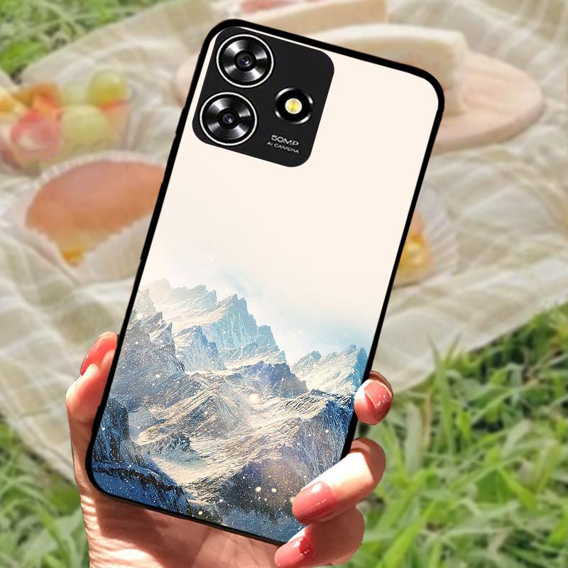 Für ZTE Blade V50 Smart Case Hülle Silikon Weich Marmor Schwarz Bumper Funda Coque für ZTE V50 Design 4G Schutz V50Smart