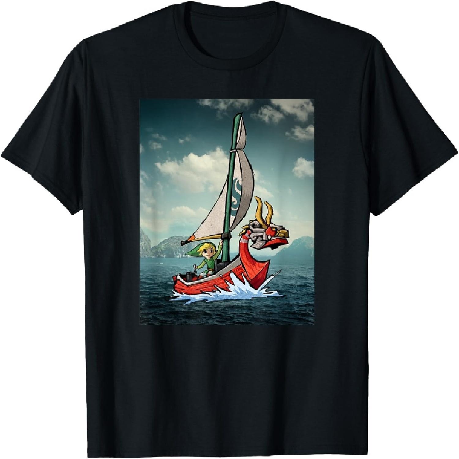Nintendo Zelda Wind Waker Link Photo-Real Ship Sail T-Shirt T-Shirt XXXXXL разноцветный
