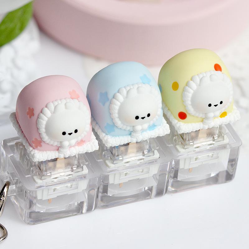 Little Ear Rabbit Series: Cute Decompression Toy Button Keycap