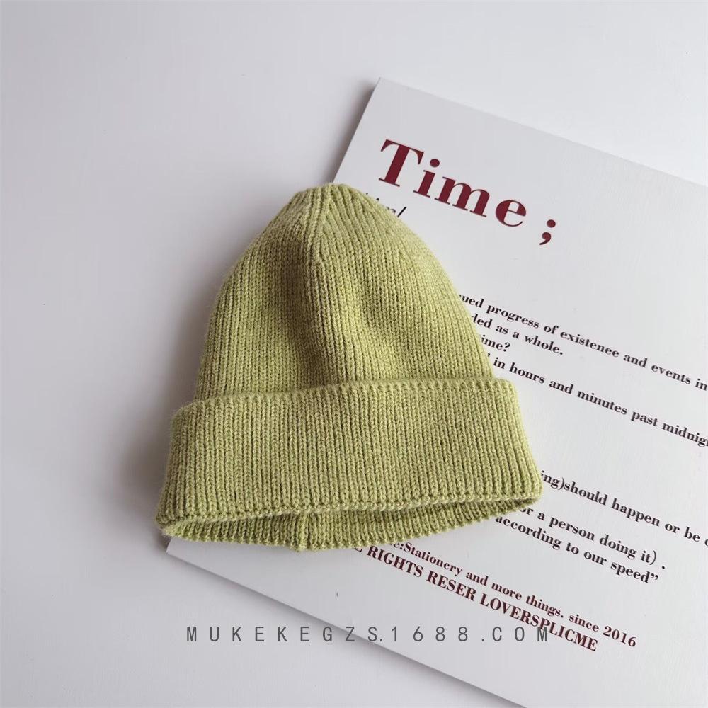 Kids Beanie Solid Color Knitted Baby Winter Hats For Children Warm Crochet Boys Girls Hat Toddler Cap Baby Bonnet Gorras Gorro