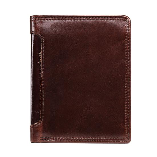 Men Short Faux Leather Wallet Large Capacity Bi-fold Wallet with Zipper Pocket Cash Coin Card Holder Folding Front Pocket Business Wallet