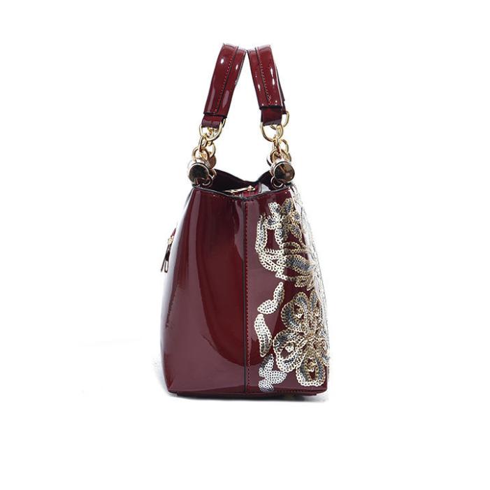 Borse da Donna in Pelle Verniciata Borse da Sposa Lucide in Pelle Verniciata Borse a Spalla da Donna di Grande Capacità Borse a Tracolla