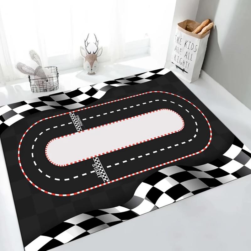 Cartoon Billiard Pool Table Balls Outdoor Area Rug, Colorful Snooker Game Non-slip Waterproof Rug for Game Room Patio Decor